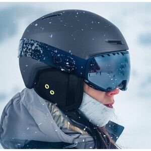 Snow Sport Helmet NWT Adult Large (23-24.8 in.) 60-63 cm Matte Navy Blue Gray